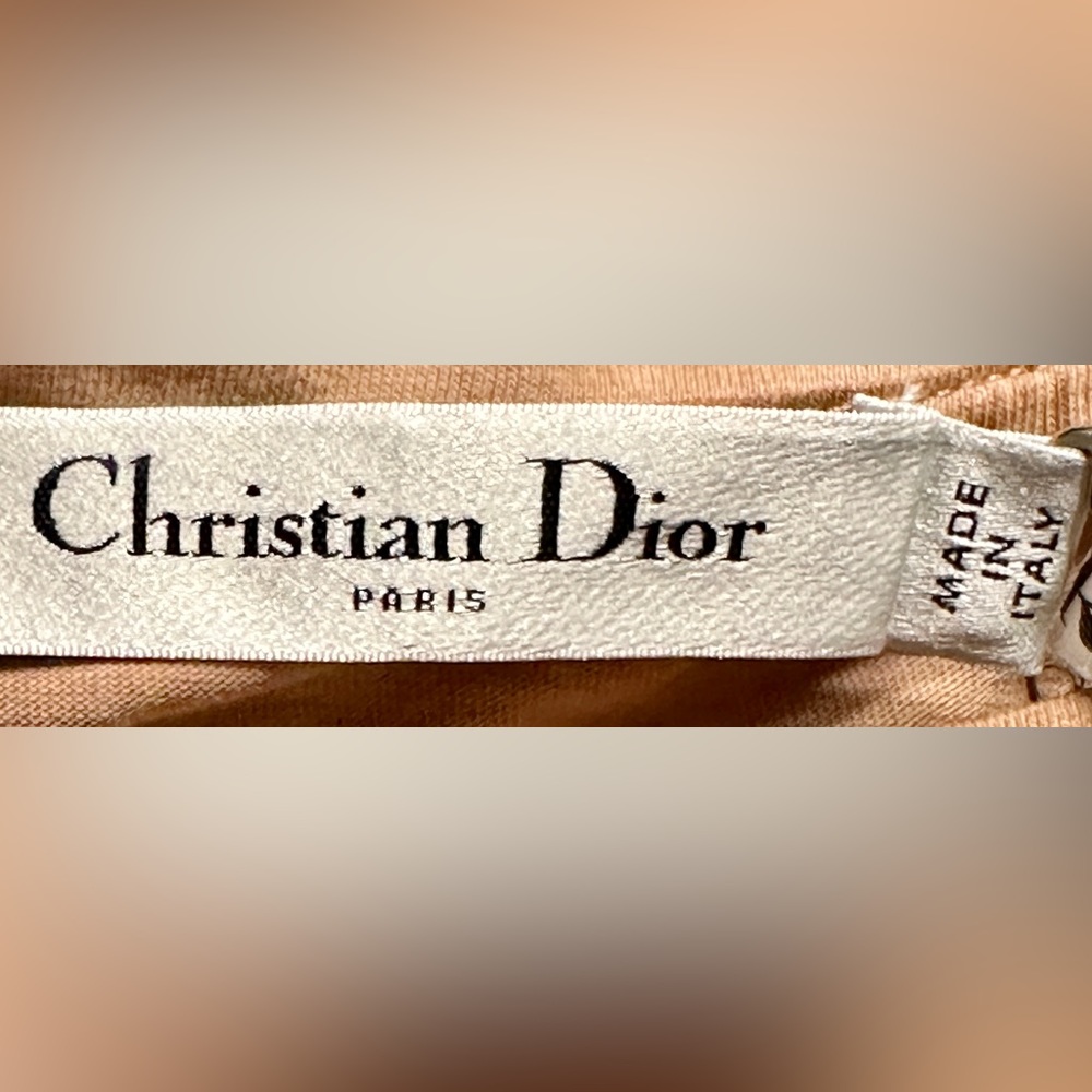 DIOR NWT T-Shirt Linen/Cotton Pink Beige T-shirt SZ:XS RETAIL $820 - Picture 10 of 10